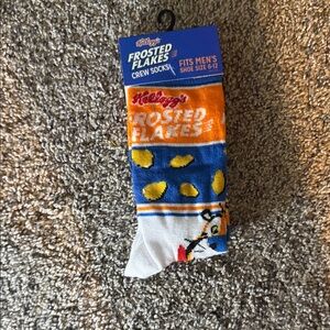NEW! Frosted Flakes Crew Socks - Blue and Orange SIZE: 6-12 MEN